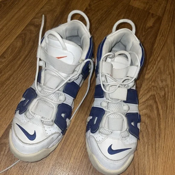 Nike Air More Uptempo Knicks 33 Blue White Orange Men's Size 8 Shoes 921948-101